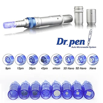 Derma Pen cartridge A6 Tattoo Needles Disposable Blue dermapen professional microneedling derma pen