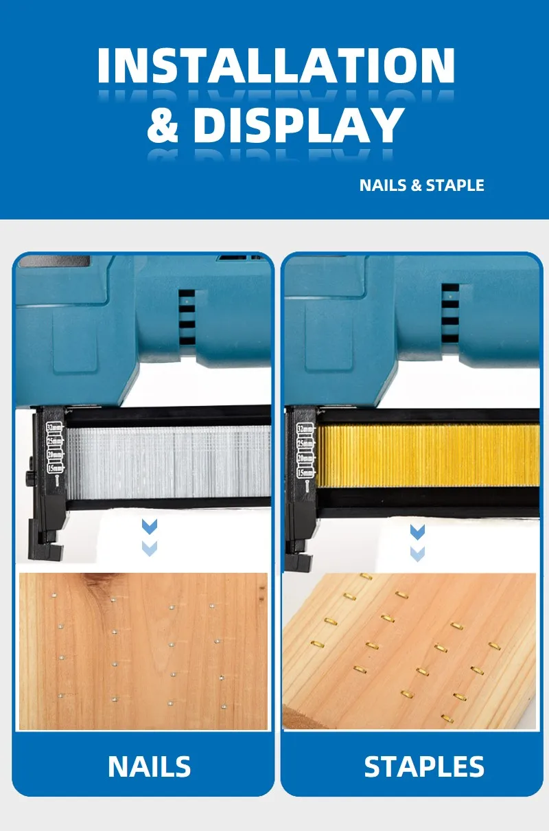 18V Cordless Nail Gun 2 in 1 model NG-L0118-A Lithium Battery Power Tools Pack Portable Household Rechargeable