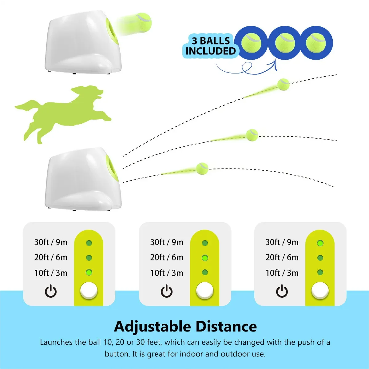 Electric interactive throwing training dog fetch toy thrower machine mini tennis automatic dog ball launcher