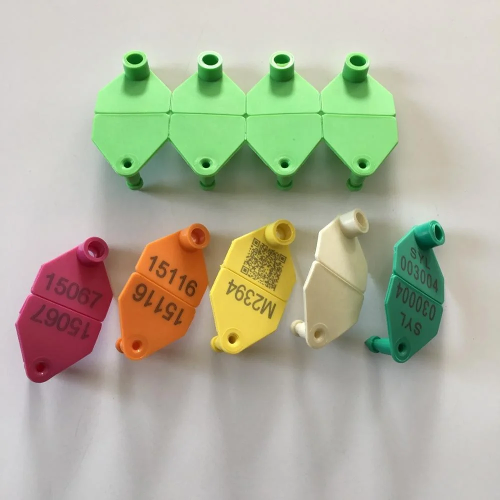 Желтые подключенные Ушные бирки для свиней, Ушные бирки для животных