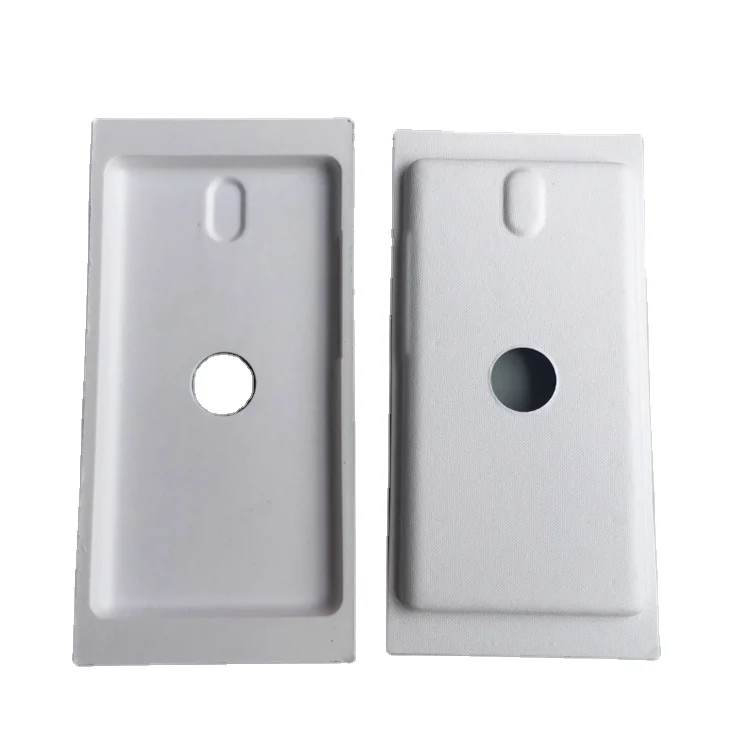 Hot sale electronic molded sugarcane bagasse packing cell phone trays pulp packaging