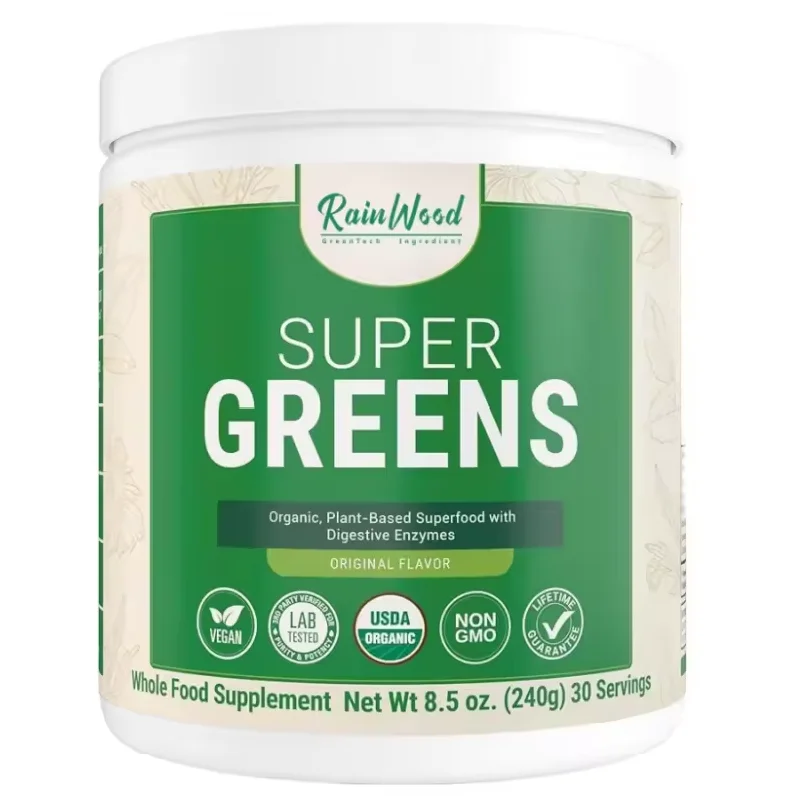 Organic Super Green  Powder Supplement Private Label Super Green Powder For Adults