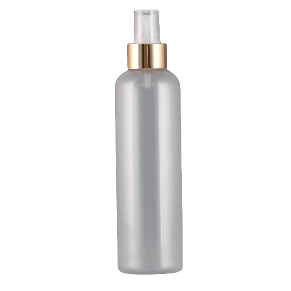 Fast delivery 30ml 50ml 60ml 80ml 100ml 120ml 150ml 200ml 250ml round shoulder frosted PET plastic bottle with fine mist sprayer