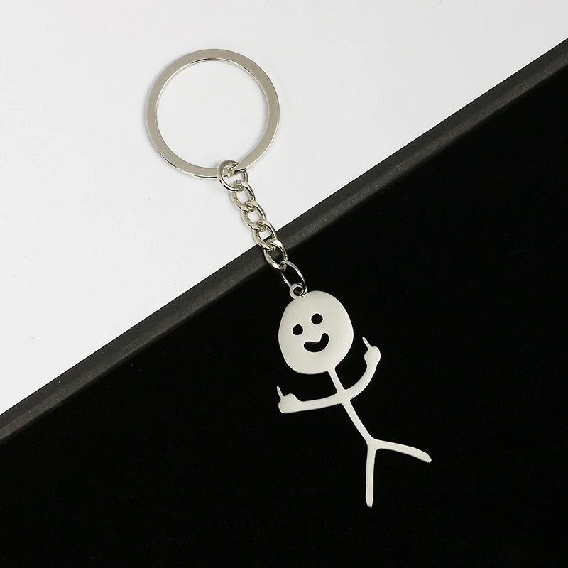 Cute Trend Key rings Titanium Steel School Bag Car Key Pendant Couple New Trinket Gift Key rings