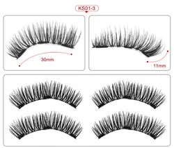 New Magnetic eyelashes with 4 magnets magnetic lashes natural false eyelashes magnet lashes with eyelashes applicator-24P