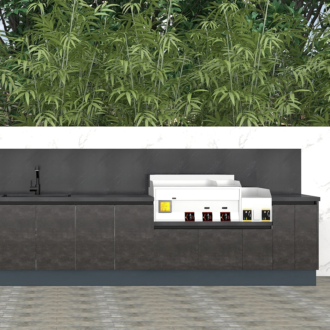 BAINENG Outdoor Kitchen Cabinets BBQ Stainless Steel Furniture Kitchen Cabinet with Grill