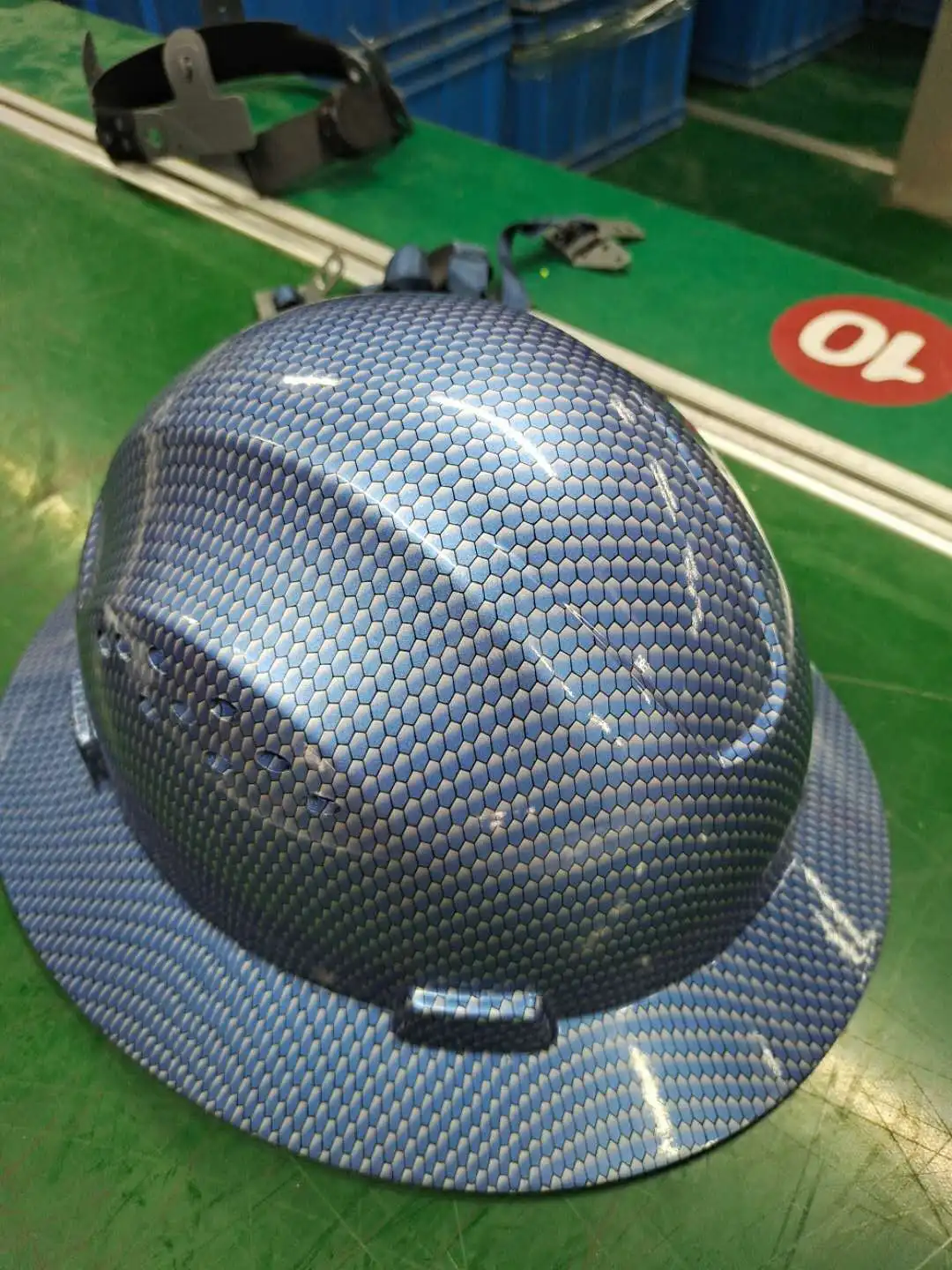 Safety Hard Hat Full Brim 6 Points Suspension Safety Helmet