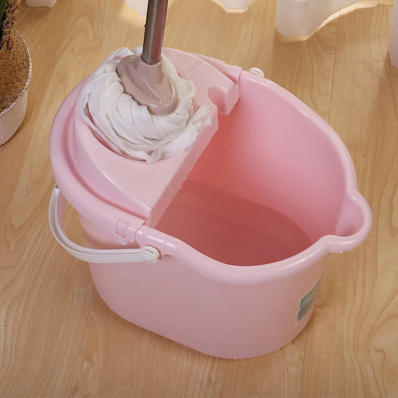 Household cleaning tools wholesale floor cleaning bucket with handle plastic mop bucket for livingroom