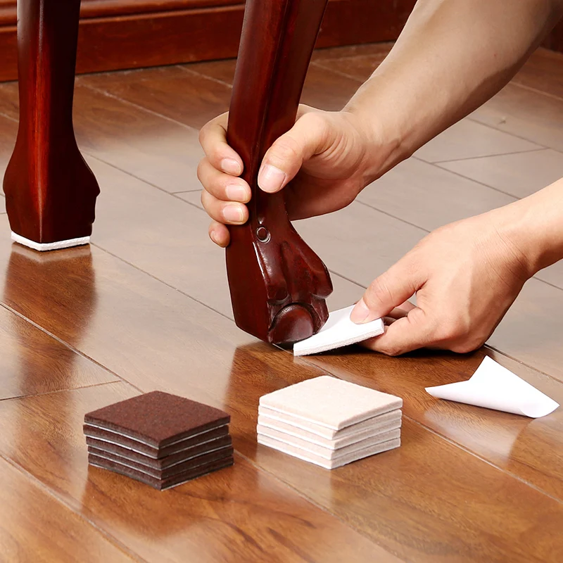 Self-adhesive anti-slip shock-absorbing foam pad grid square round table foot pad sealing washer