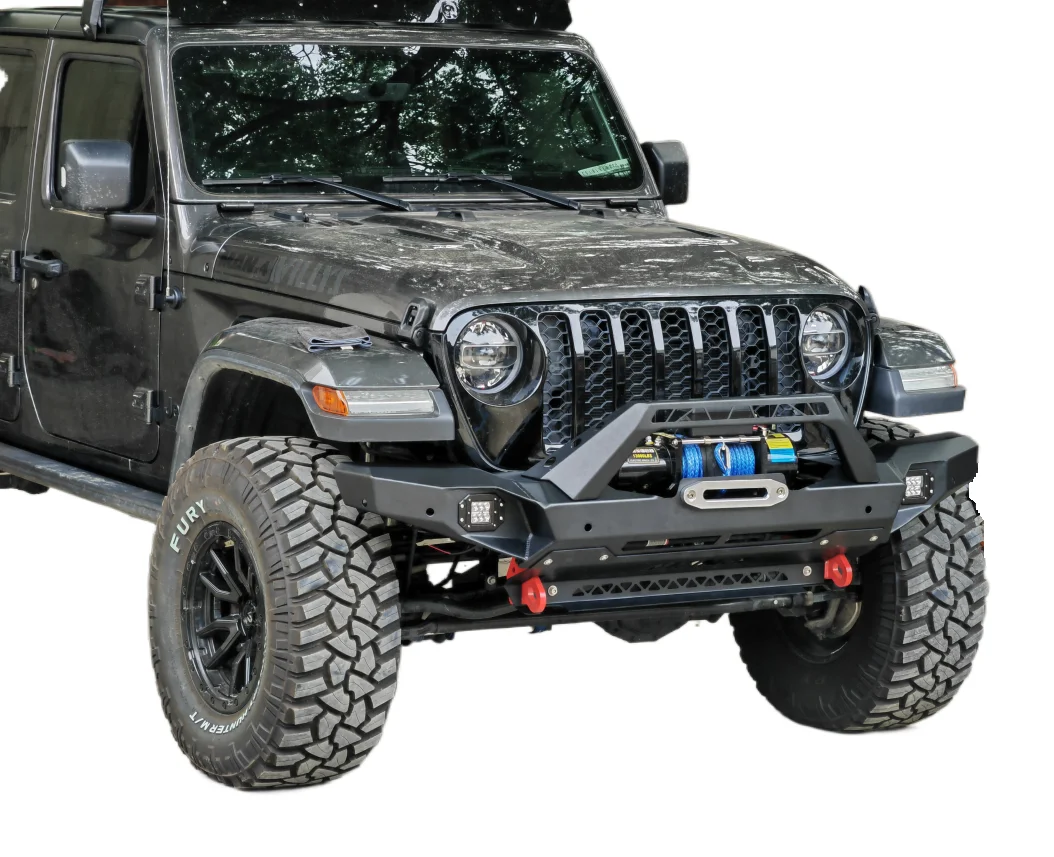MANx4 Steel Front Bumper Bull Bar Nudge Bar For Wrangler