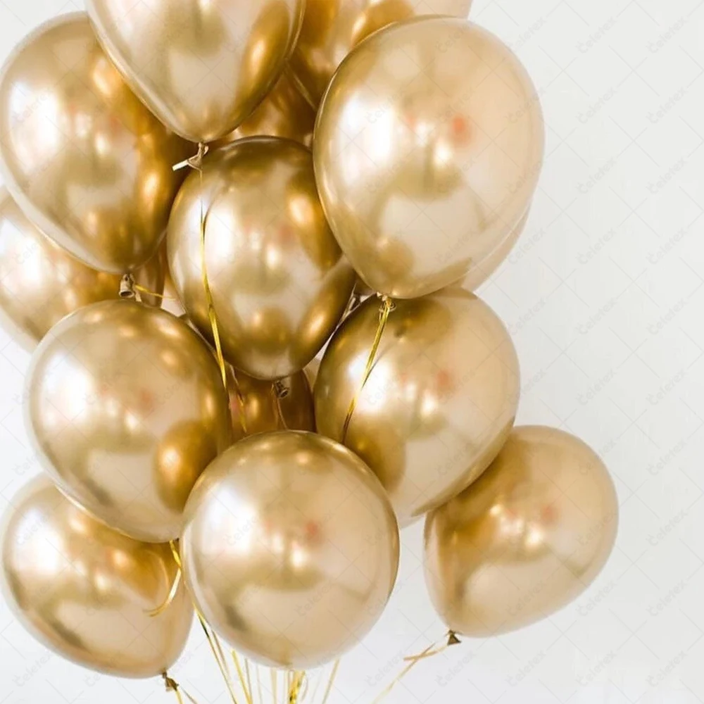 Wholesale Strong Party Balloons Helium Metallic Stuffing Latex Party Wedding Chrome Balloons Different Sizes