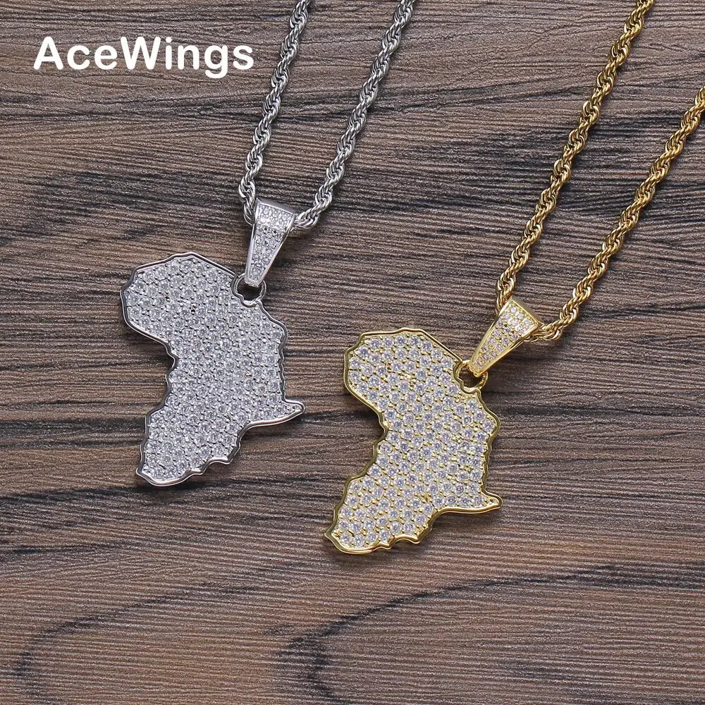 CN237 Men Brass CZ jewelry  Pendant Iced Out Cubic Zircon Necklace Hip Hop gift Jewelry