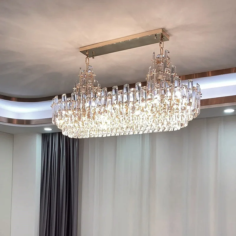 China modern led crystal chandelier ceiling mounted led light fixtures crystal luxury chandeliers