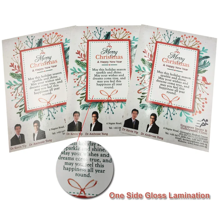 Merry Christmas Card Happy Holidays Envelopes Greeting Gift Cards Custom Printing