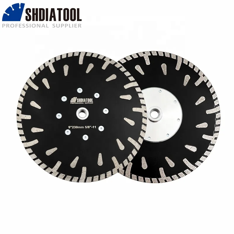SHDIATOOL OEM Dia 4.5/7/9inch Diamond Saw Blade Cutting&Grinding Disc with Protection Teeth For Angle Grinder Concrete Granite