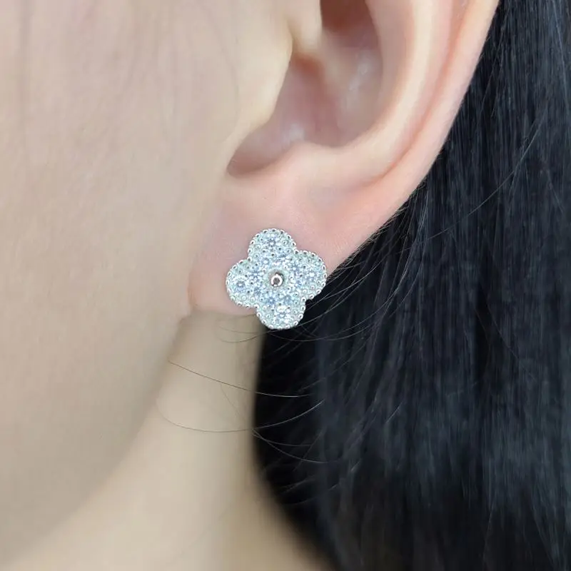 Earings luxury cc sterling silver pearl statement earrings women