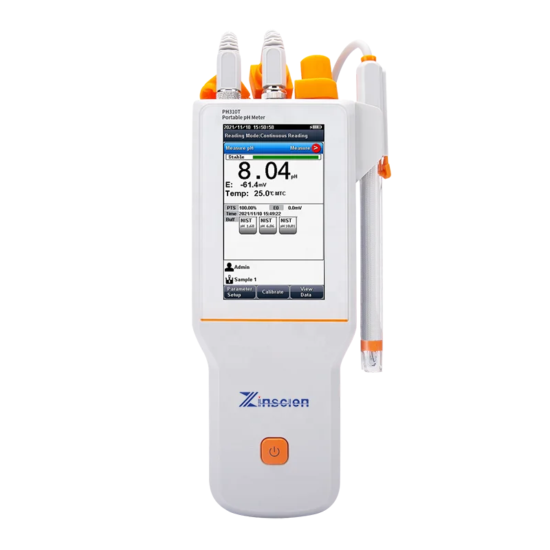Zinscien Laboratory HD LCD Touch-screen Intelligent Operation System Automatic pH/mV/ORP Test Model PH510T Portable pH Meter