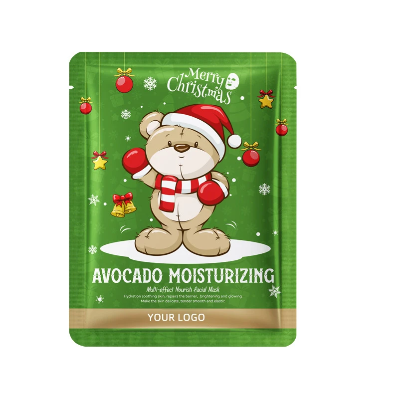 Private Label Christmas Hydrating Facial Mask Soothing Repair Brightening Skin Effects Seaweed Multifunction Nourishing Mask