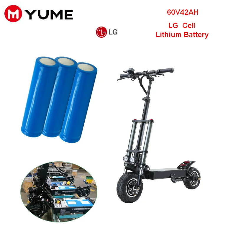 Yume  5600W Powerful 11inch  dual motor Two Wheel  Adult Electric scooter Lithium Battery
