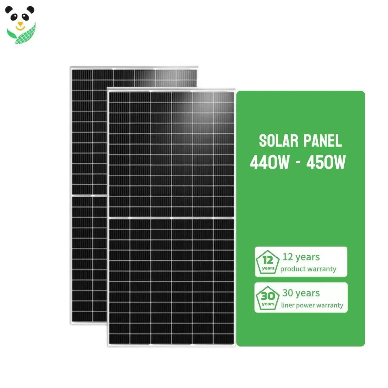 OEM Power 440W/450W Pure Black Monocrystalline Silicon Solar Panels Topcon P-Type Home Use