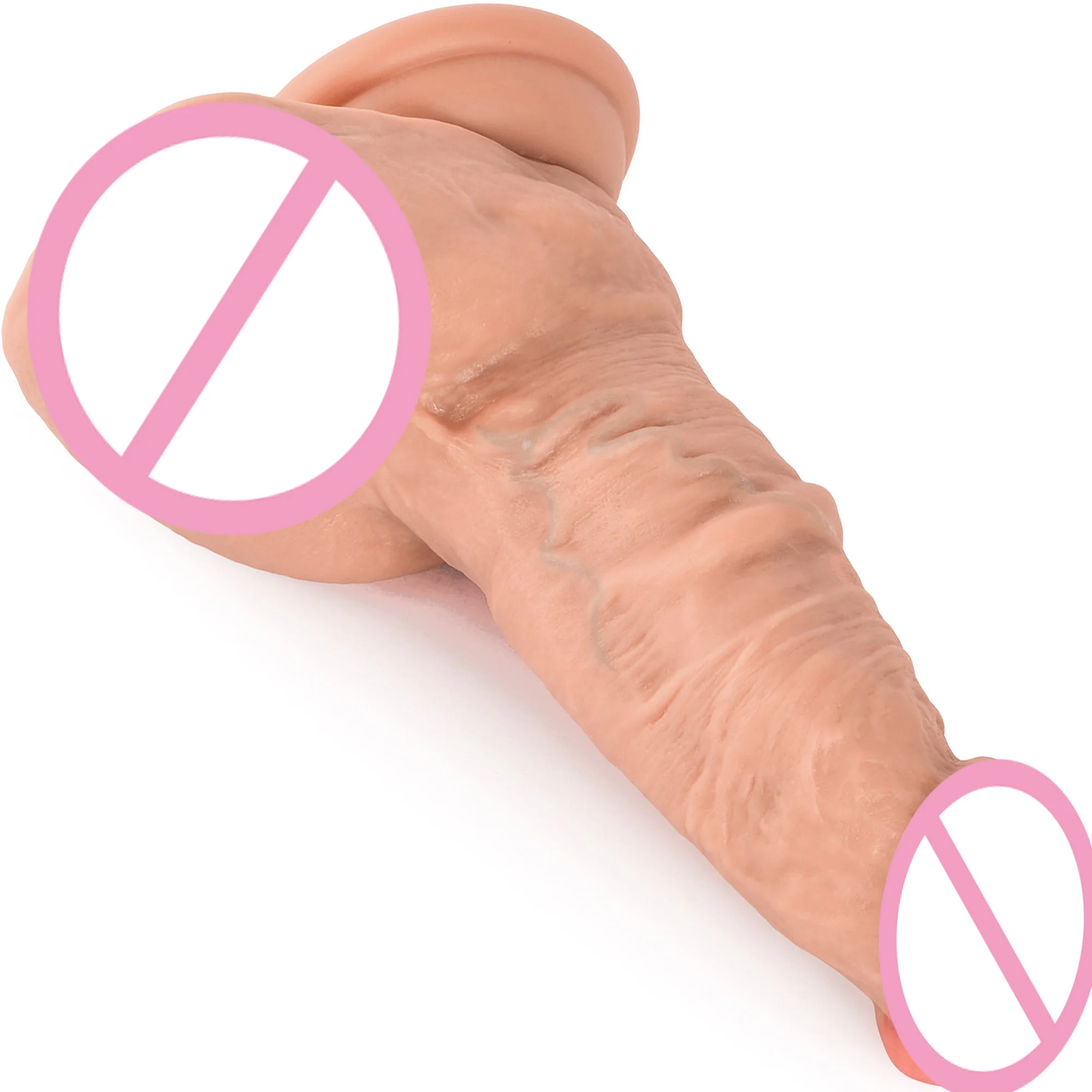 xise 8.7inch realistic big dildo sex  toys  soft flexible dong fat short huge dildo bulk dildos suction cup games toys women