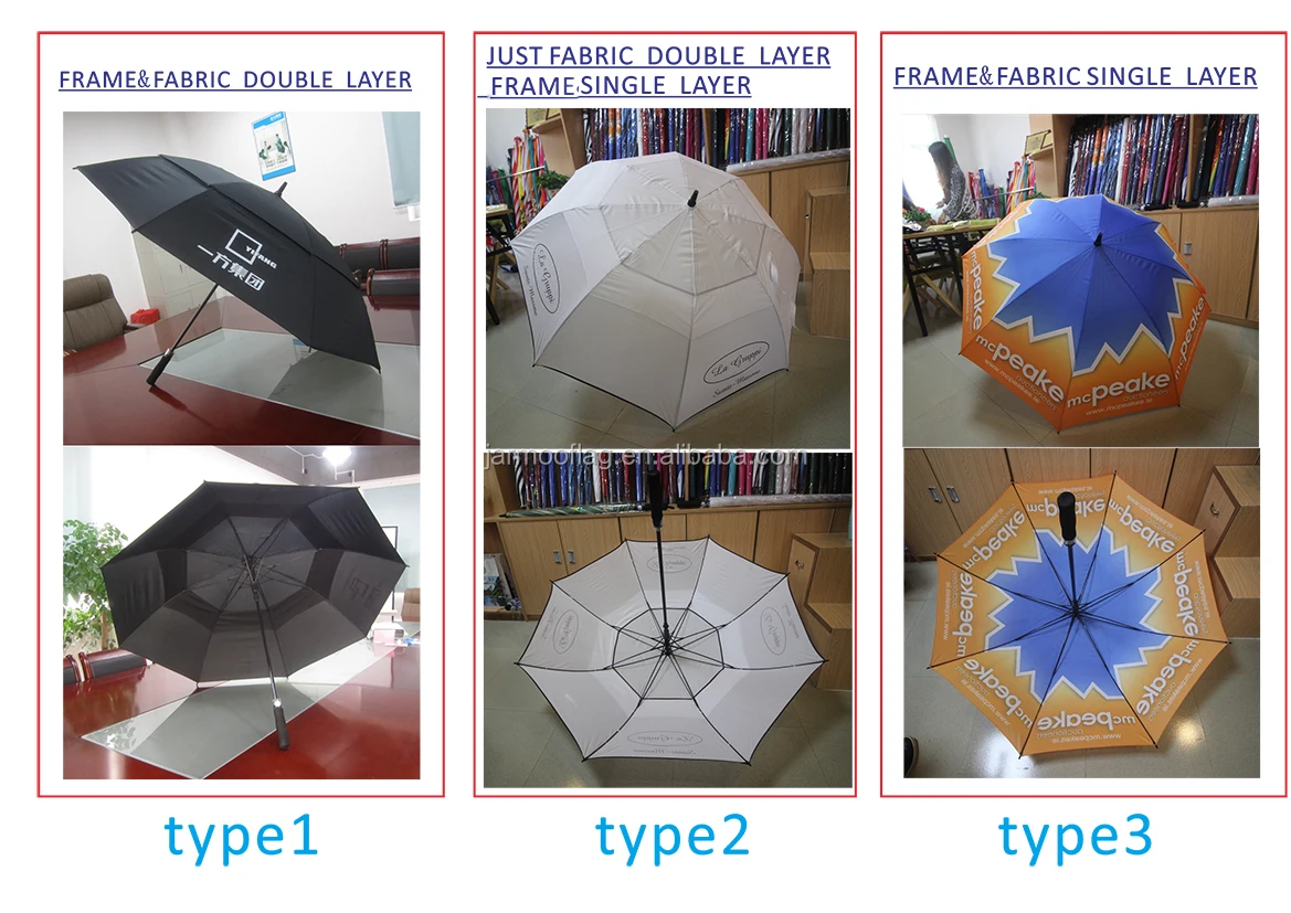 Custom Print Curved 30inch Golf 27 Inch Umbrella Logo