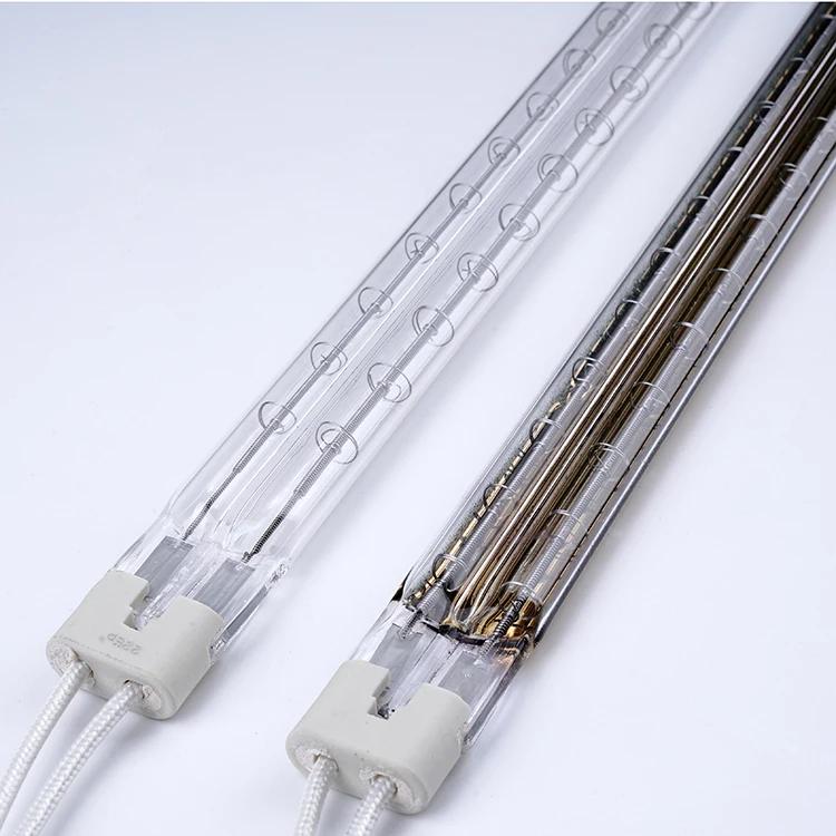 Factory wholesale quartz glass IR infra red heater halogen tube bulbs for paint room