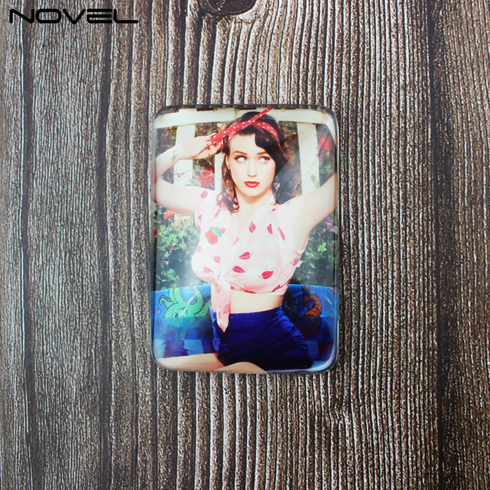 Sublimation Blank Glass Crystal Message Sticker Home Decor Fridge Magnets