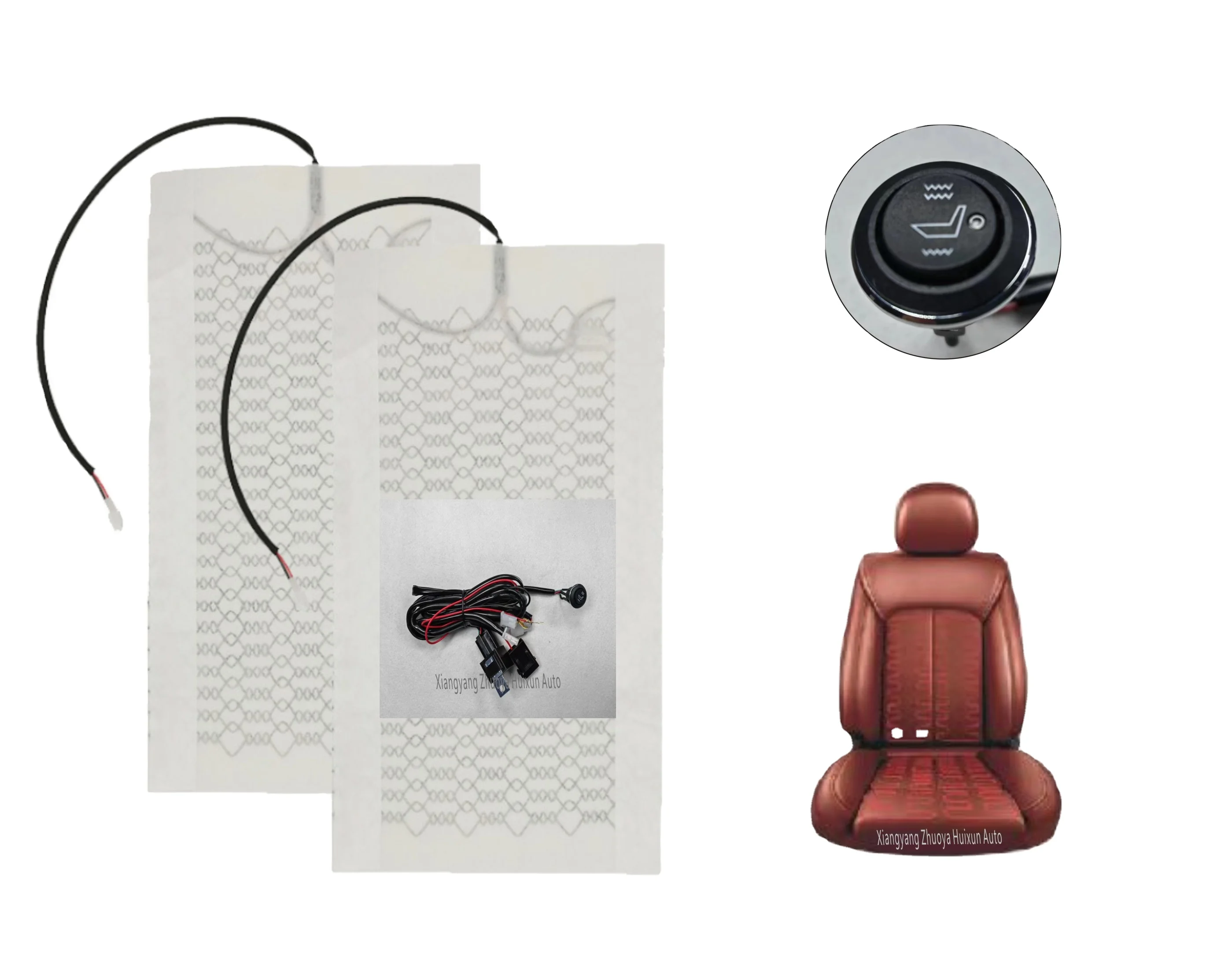Seat heating modification small round switch high and low range carbon fiber heating element for single seat