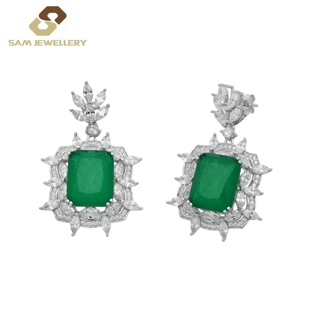 Luxury Ring Sterling 925 Silver Colombian Emerald Fusion Stone  Prong Setting Ruby Stone Attend the Evening Party Ring