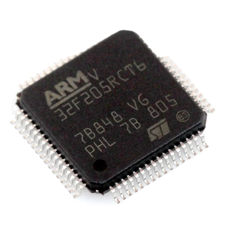 Микроконтроллеры STM32F205RCT6 IC MCU 32BIT 256KB FLASH 64LQFP электронные компоненты интегральные схемы STM32F205RCT6