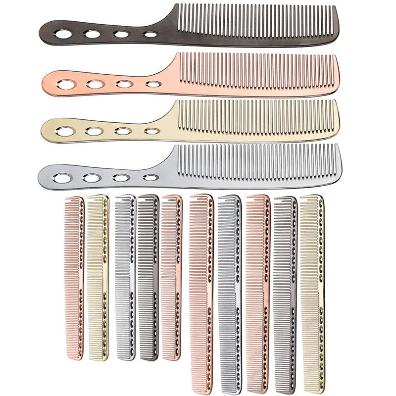 Professional Hair Tail Comb Salon Cut Comb Styling Stainless Steel Spiked Salon Hair Care Styling Tool