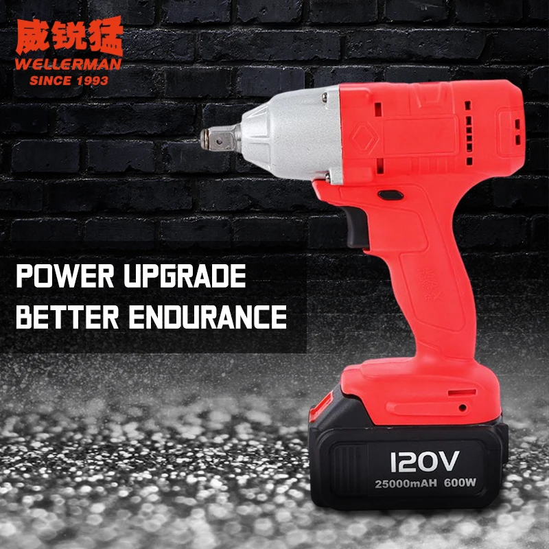 1 Charger and Batteries Torque Wrench Portable Impact Drill 15000HA Rechargeable Brushless Chave De Impacto a Bateria