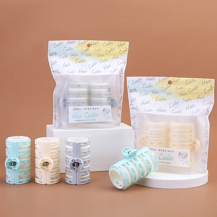 LMLTOP 2pcs Fluffy Bangs Hair Curler Set C269 DIY Wave Nylon Hair Salon Hairdressing Plastic Hair Roller With Pins