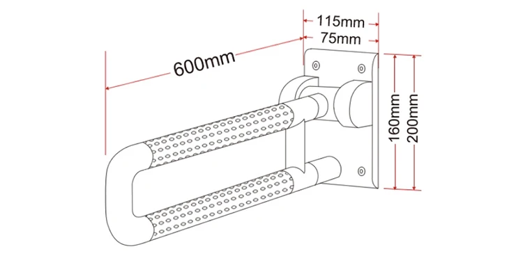 Disabled Grab Bar Bathroom Accessories Safety Handrail Customized Grab Rails for elderly