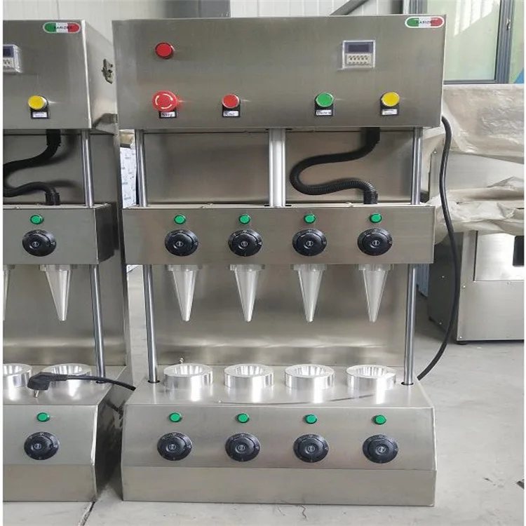 High Productivity Kono 2 Head Pizza Cone Molding Umbrella Pizza Machine
