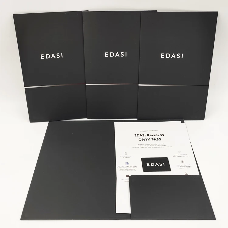 Wholesale Custom A5 Cardboard Folders Offset Printed Paper Presentation for Brochures and Leaflets with Logo File Folder