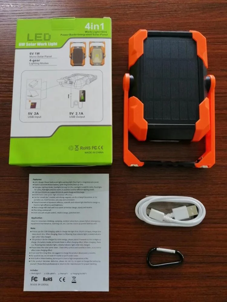 
Solar power rechargeable Cordless Portable Magnetic COB tripod led work light,warning triangle strobe light 