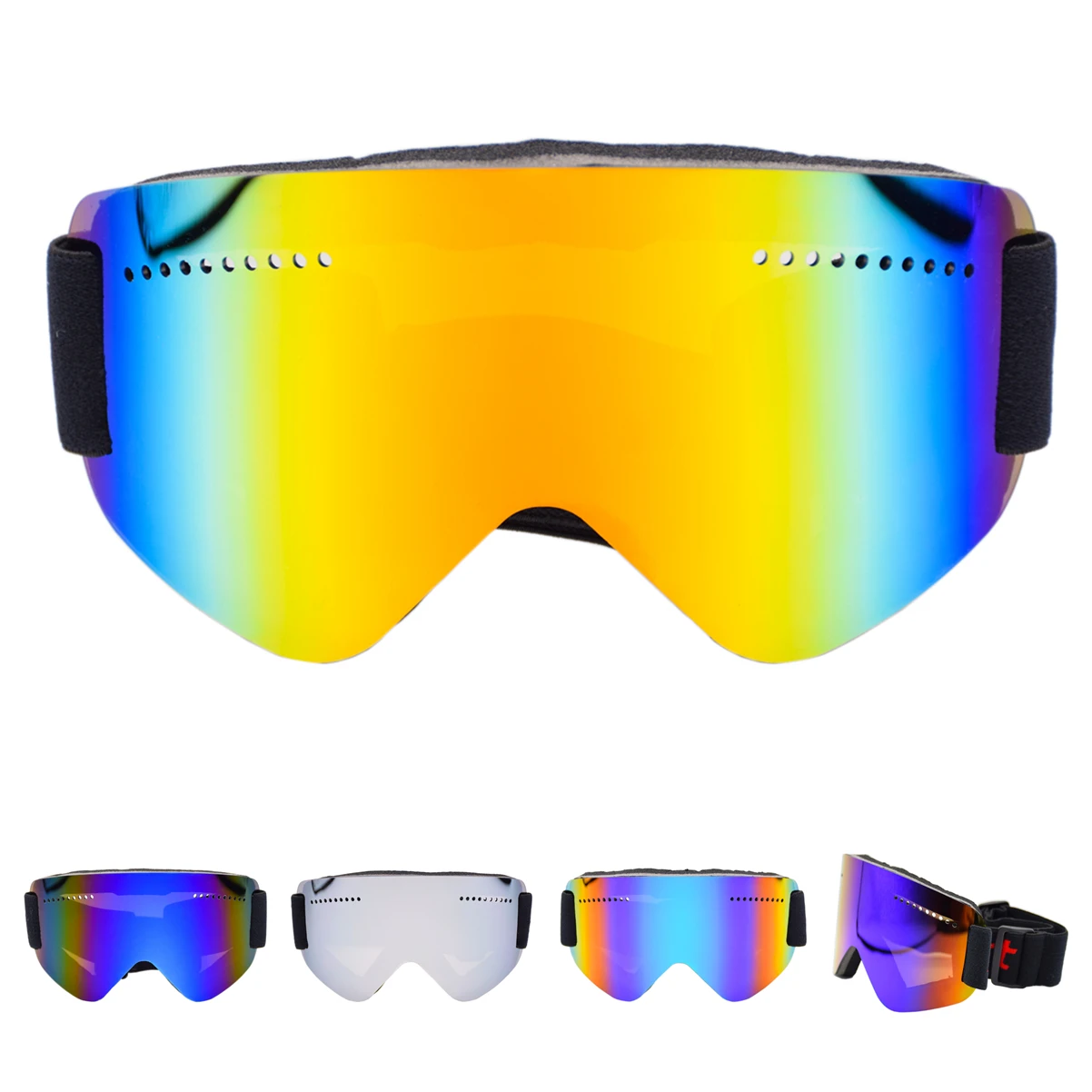 Snow Sports Eyewear Ski Goggles OEM Custom Wholesale Protective Anti-Fog Single Layer Lens Snowboard Ski Glasses For Men Women