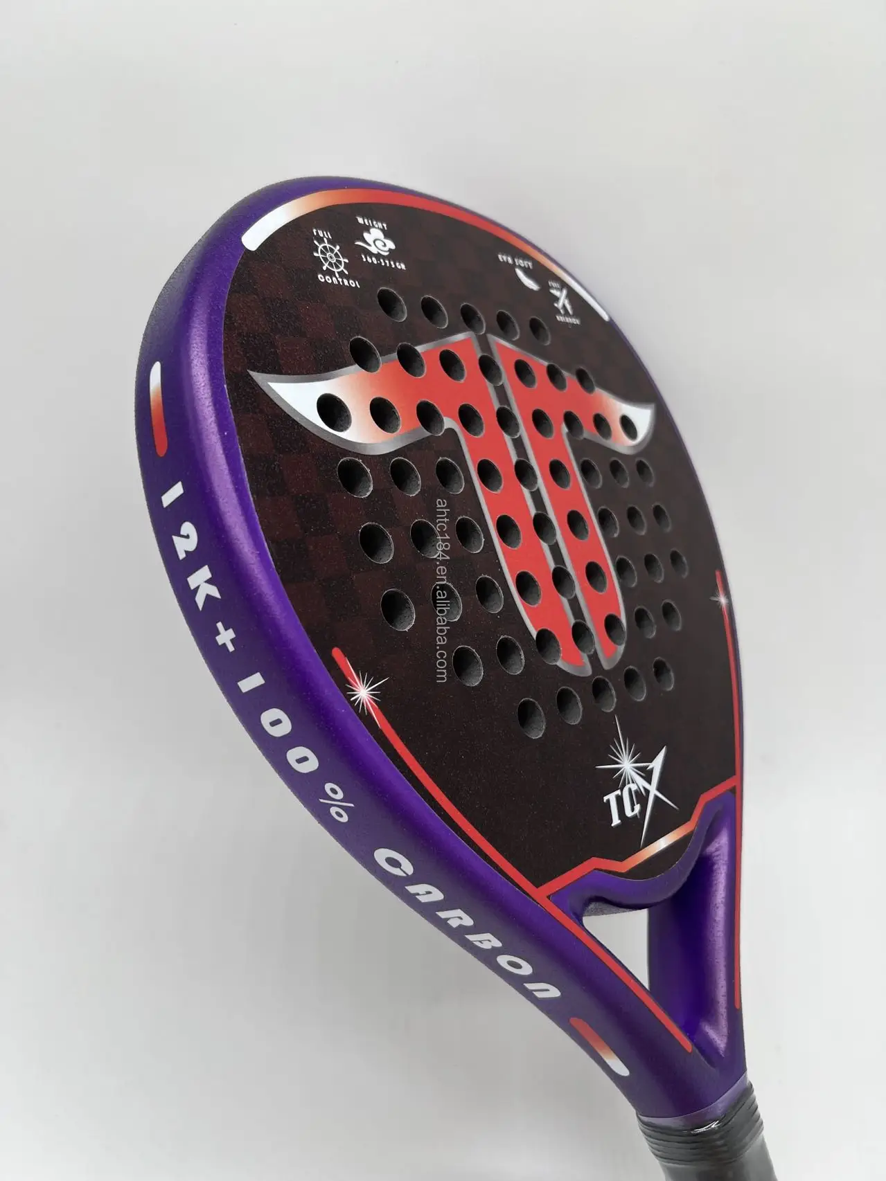 Good hand feeling & esily control Quality Professional   UD(Fiberglass+Carbon)    Paddle Racket For Beginners with Factory Price