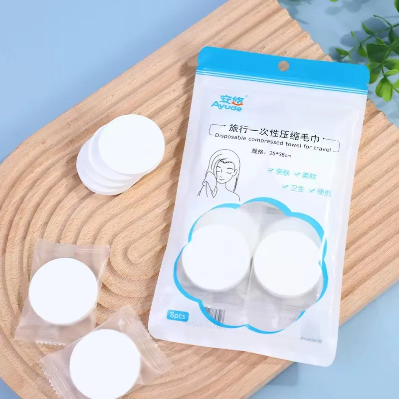 Hot Sale High Quality Plant Fiber Travel Portable Compressed Bath Towel Hotel Massage Spa Disposable Compressed Bath Towel