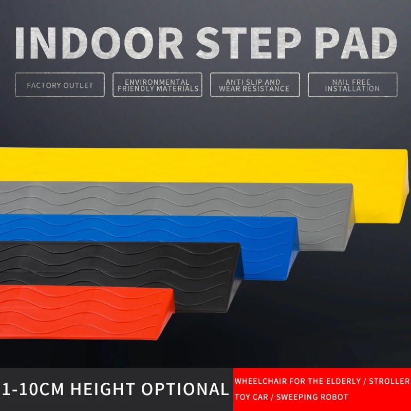 6.5cm high wholesale step cushion slope road tooth plastic uphill threshold triangular deceleration belt roadside slope