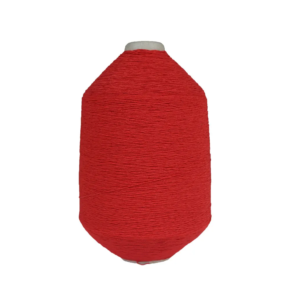 90#7575 black white natural latex talcum rubber thread elastic rubber polyester covered yarn