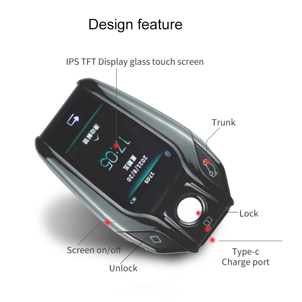 Car Alarm Anti-drop Universal Lcd Remote Smart LCD Car Key With OBD For BMW for Toyota for Hyundai for Lexus for Nissan