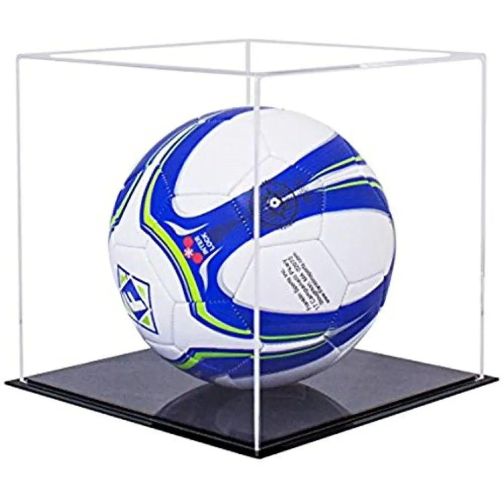 Transparent acrylic soccer ball display case