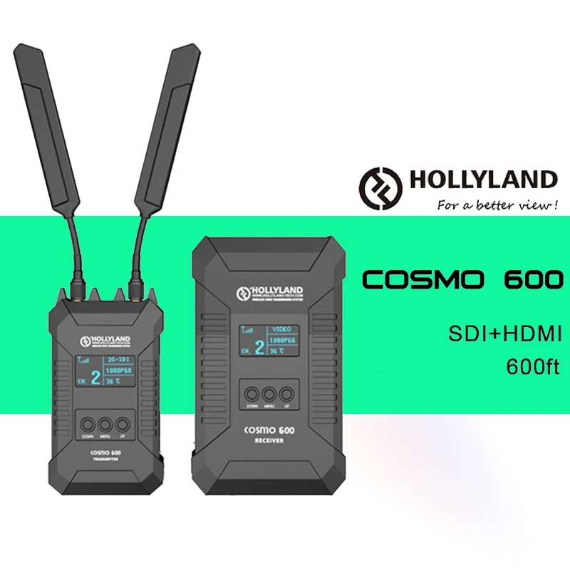  Hollyland COSMO 600 600FT Беспроводная передача видео HD 3G SDI HD-MI 1080 видеопередатчик приемник для