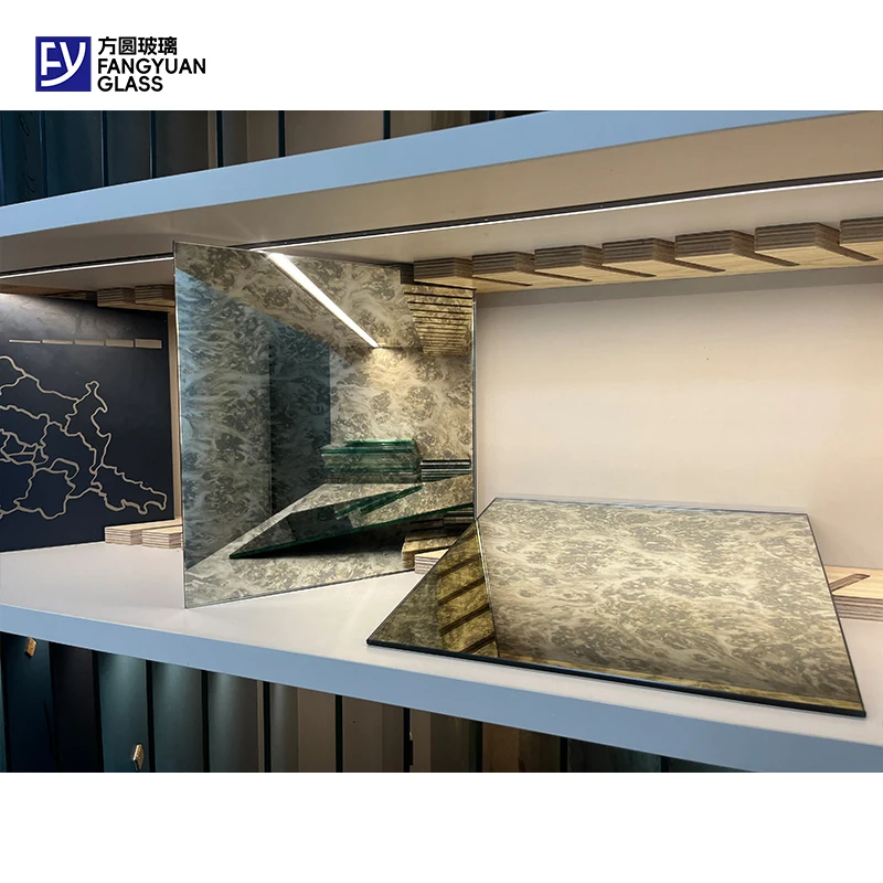 Simple Customization Wall Tile Decorative Glass Vintage Mirror Sheets Antique Mirror Glass