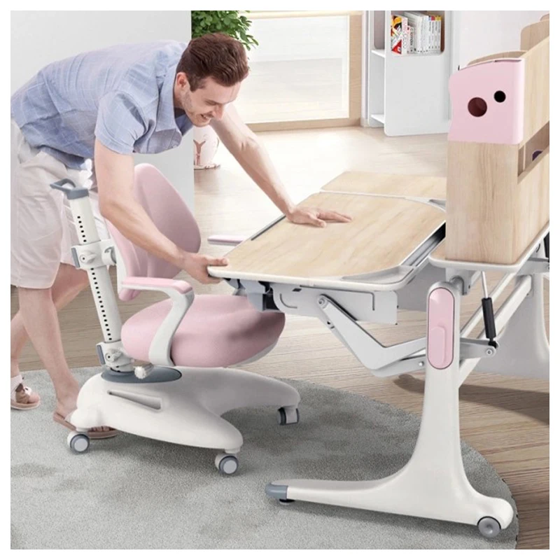 Cheap Piece Ergonomic Study Table, Cheap Piece Adjustable Study Desk And Chair Set/