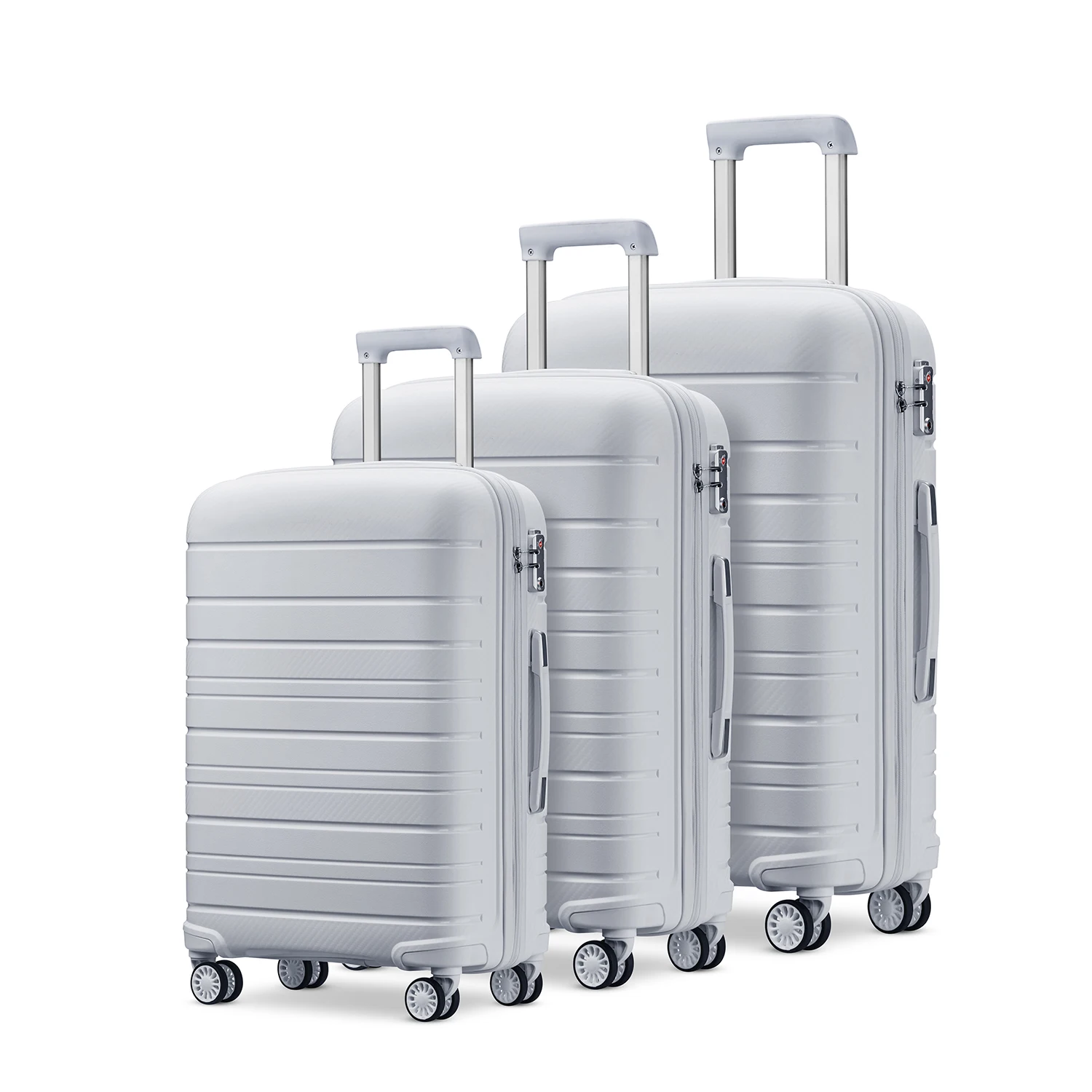 Trolley case luggage travel bags and hard suitcase PP carry on luggage