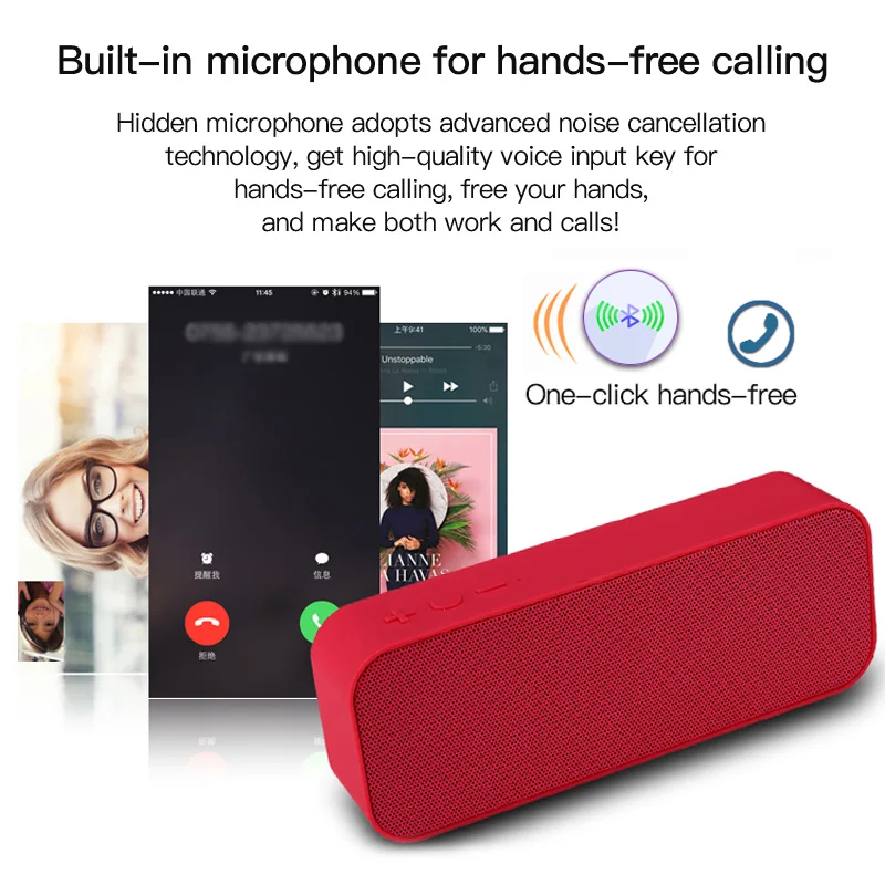 Stereo Surround Sound Subwoofer Portable Ipx7 Waterproof 1200mah Battery Wireless Speakers